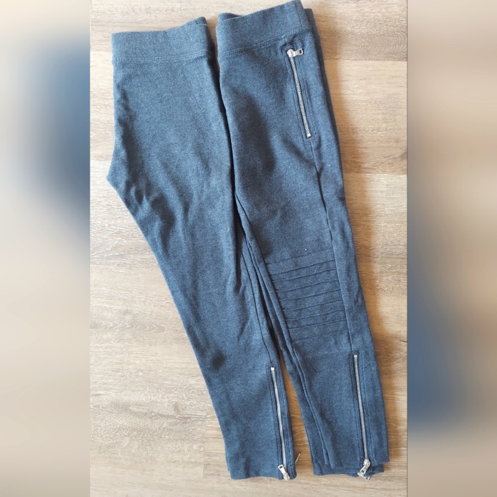 PAIR of Gap XSP Grey Zipper Embellished Leggings